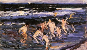 Y Ninos In El Mar Maler Joaquin Sorolla Ölgemälde
